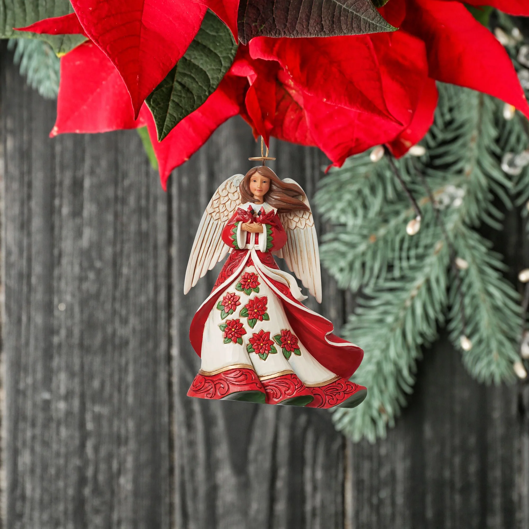 Red Angel with Cardinals Orn - Image 2