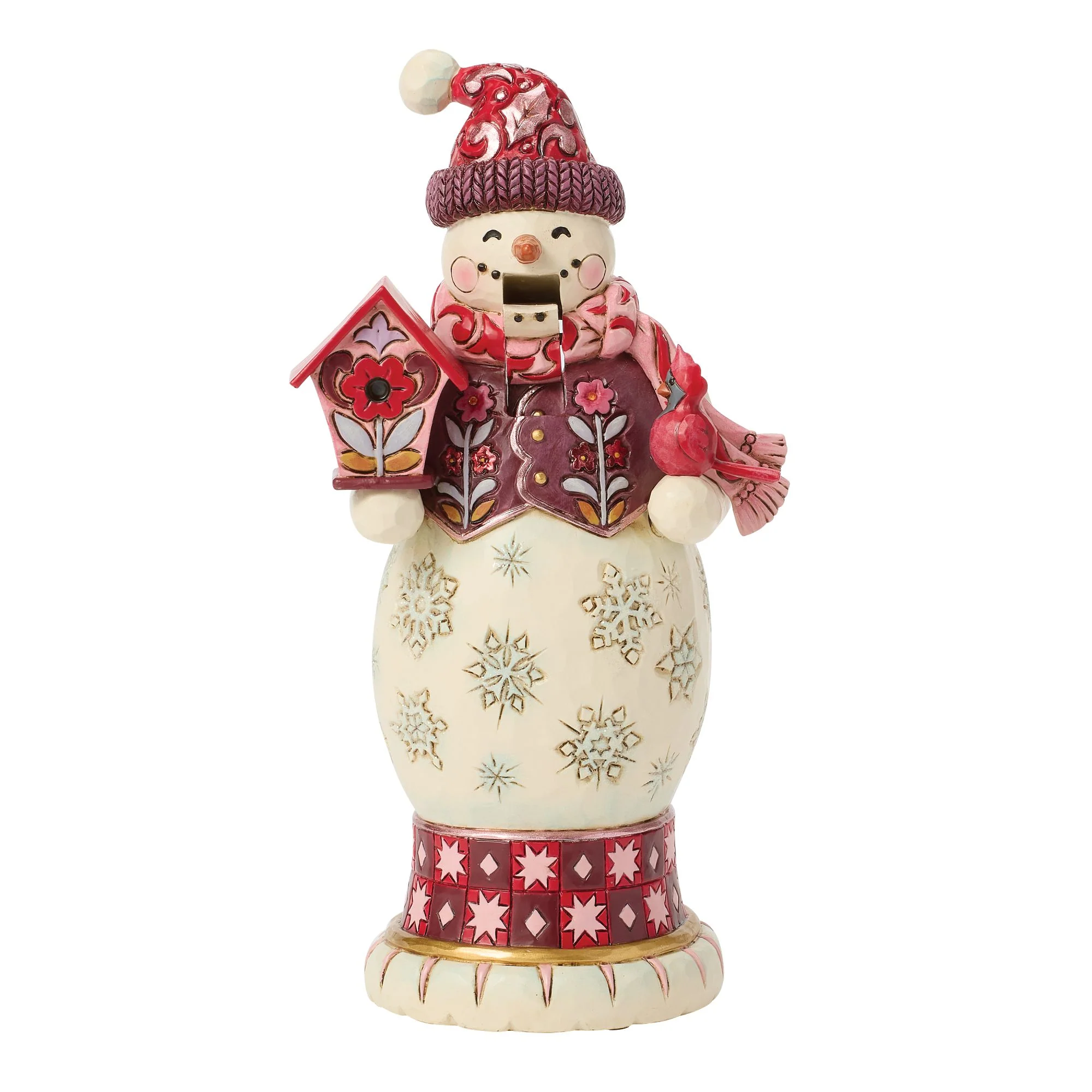 Snowman Nutcracker Red & Pink - Image 2