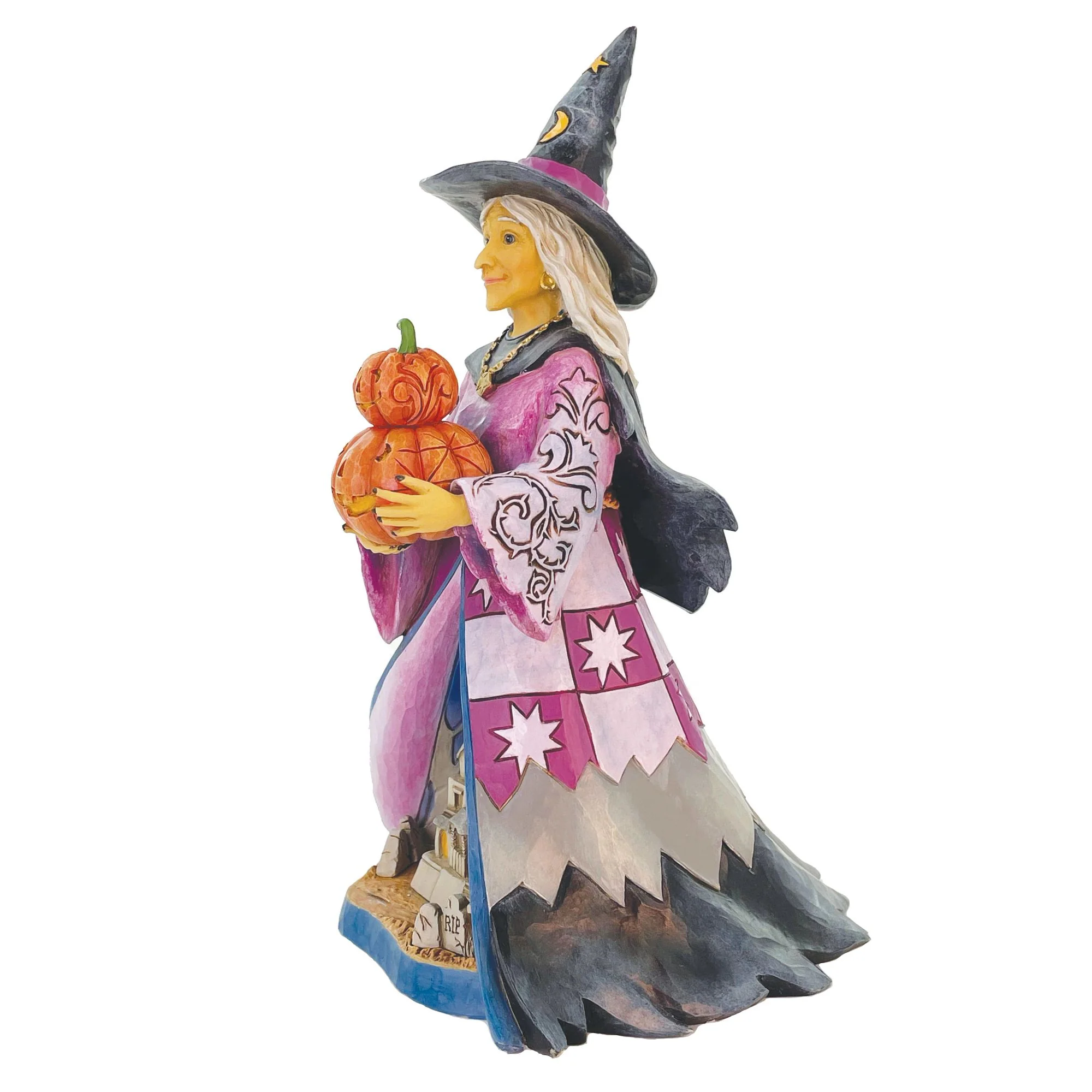 Witch Holding Pumpkins LED Fig - Image 4